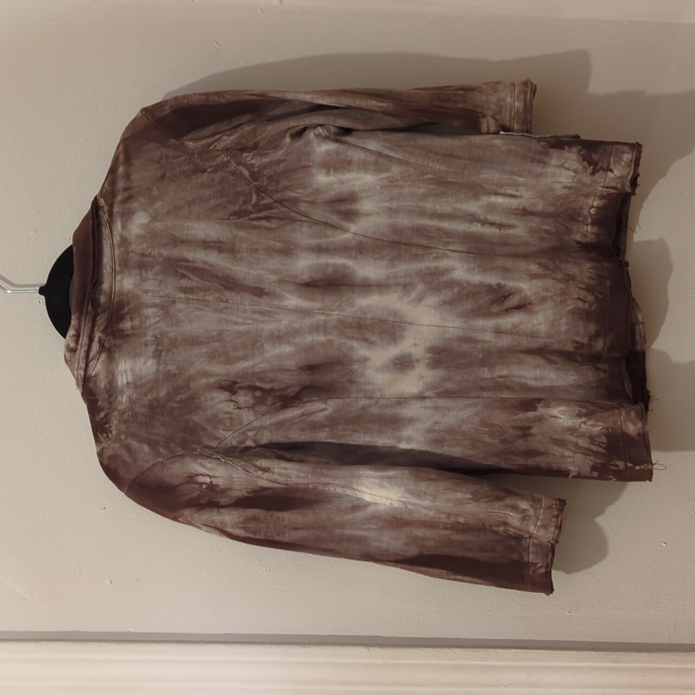 Tie-Dye Brown & Cream Blaser Size M - Picture 2 of 6